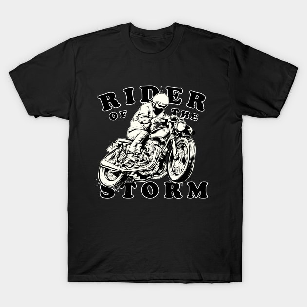 Rider of the storm ( Cafe Racer Edit ) T-Shirt by Wulfland Arts